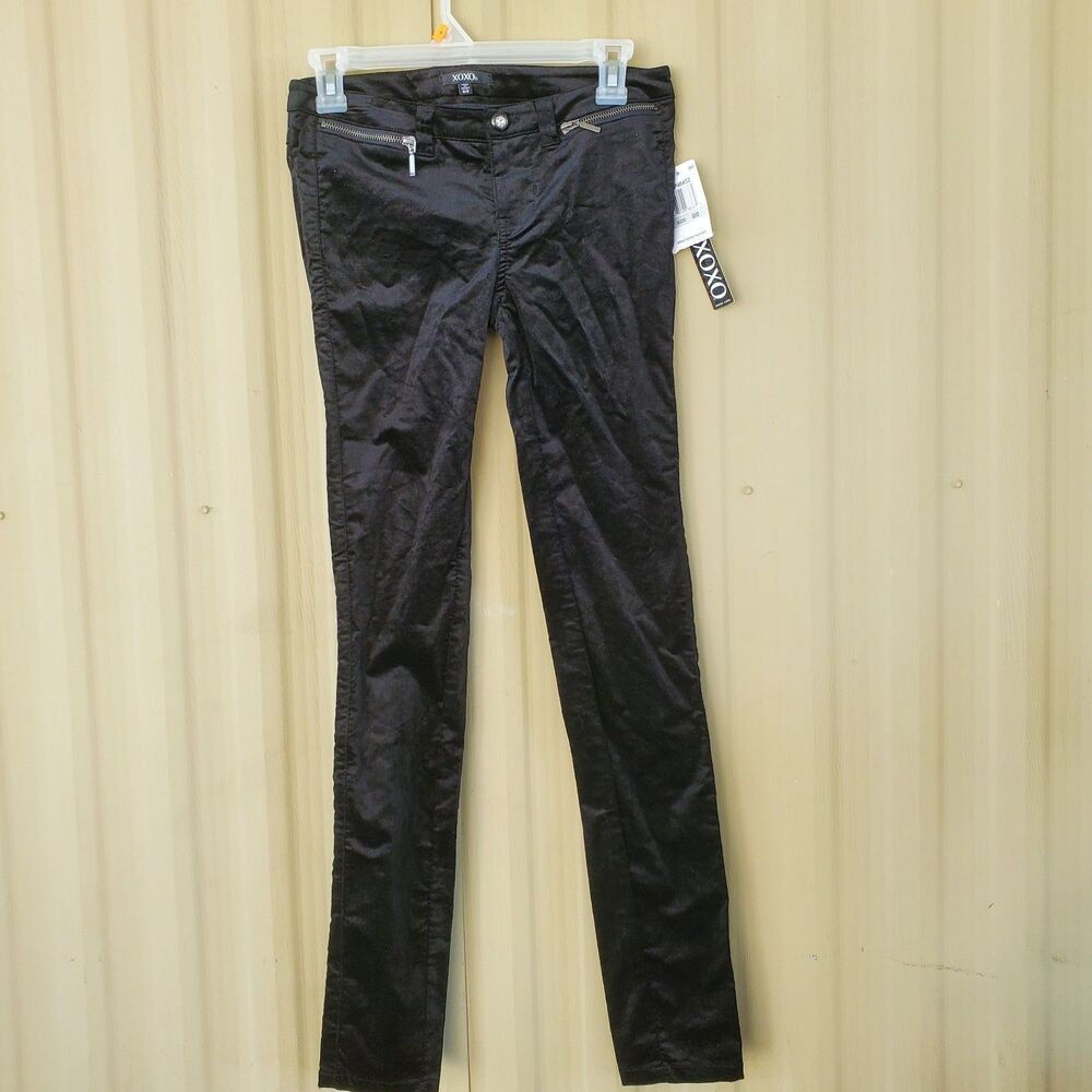 XOXO Black Velvet Pants Size 0/0